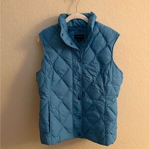 Lands' End Women's Sky Blue Quilted Down Puffer Vest  Sz Medium